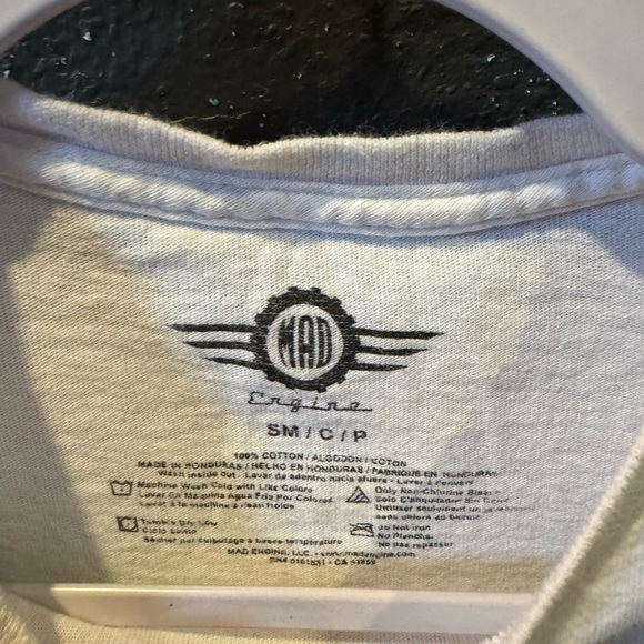 MAD Engine White Sunflowers Graphic Tee Short Sleeve - Picture 3 of 4